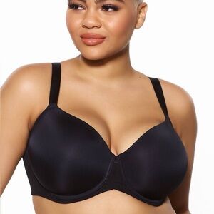 Paramour Felina Women's Black Marvelous Side Smoother Bra 40G NWT‎